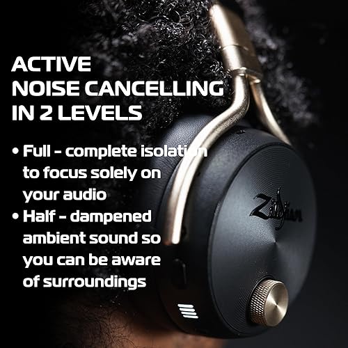 ZILDJIAN ALCHEM-E WIRELESS OVER-EAR HEADPHONES WITH ACTIVE NOISE CANCELLING MIC, 45H BATTERY