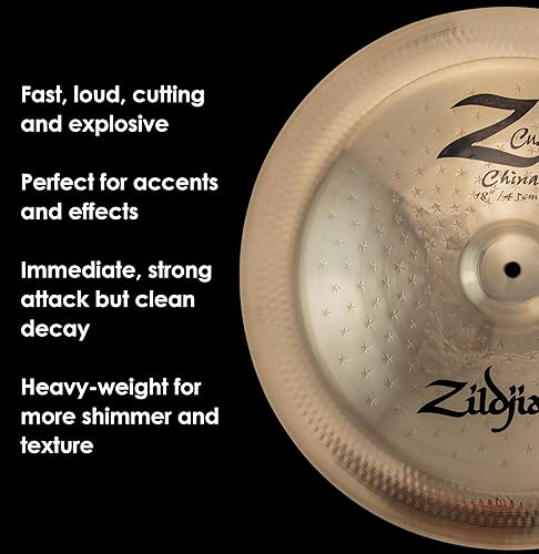ZILDJIAN Z CUSTOM 18 INCH CHINA CYMBAL PROFESSIONAL DRUM CYMBAL FOR DRUMMERS