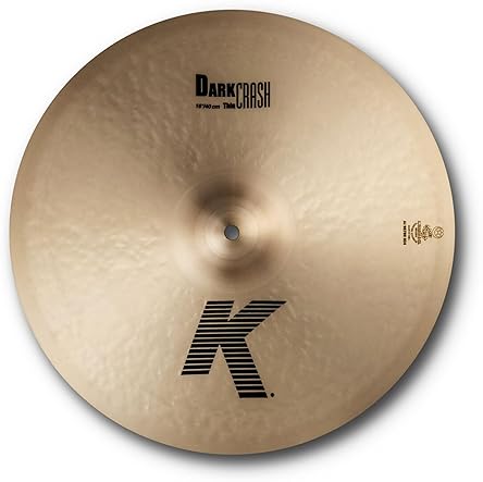 ZILDJIAN K SERIES DARK 16 INCH THIN CRASH CYMBAL PROFESSIONAL DRUM CYMBAL FOR DRUMMERS