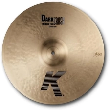 ZILDJIAN 18 INCH K DARK CRASH CYMBAL MEDIUM THIN - PROFESSIONAL DRUM CYMBAL