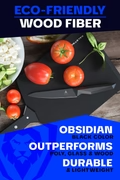 DALSTRONG OBSIDIAN BLACK WOOD FIBER CUTTING BOARD