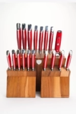 DALSTRONG GLADIATOR SERIES 18-PIECE COLOSSAL KNIFE SET WITH BLOCK RED
