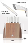 DALSTRONG GLADIATOR SERIES 18-PIECE COLOSSAL KNIFE SET WITH BLOCK WHITE