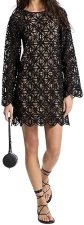 MICHAEL KORS WOMENS CROCHET MINI DRESS STYLISH SUMMER DRESS FOR WOMEN