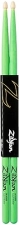 ZILDJIAN 5A ACORN NEON GREEN DRUMSTICKS DURABLE, LIGHTWEIGHT DRUM STICKS