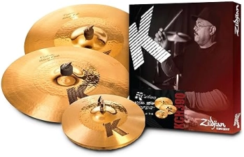 ZILDJIAN K CUSTOM HYBRID CYMBAL SET 14 HI-HATS, 17 CRASH, 21 RIDE