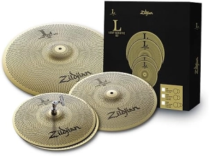 ZILDJIAN L80 LOW VOLUME CYMBAL PACK LV348 QUIET PRACTICE DRUM CYMBALS SET