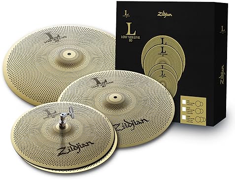 ZILDJIAN L80 LOW VOLUME LV468 DRUM CYMBAL SET - 14 HI-HATS, 16 CRASH, 18 CRASH RIDE