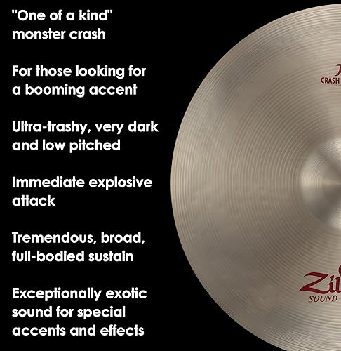 ZILDJIAN 22-INCH FX EFFECT CYMBAL MULTICOLORED PERCUSSION CYMBAL A0623