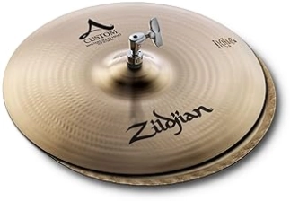 ZILDJIAN A CUSTOM MASTERSOUND 15 INCH HI-HAT CYMBALS FOR DRUMMERS