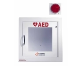 TIGERMEDICAL RECESSED CABINET WITH ALARM & STROBE LIGHT FOR POWERHEART AEDS
