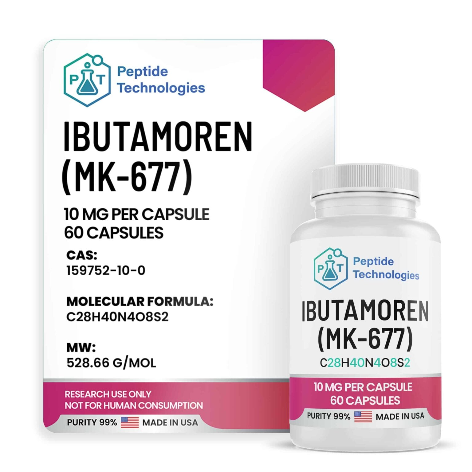 PEPTIDETECH MK677 RESEARCH CAPSULES