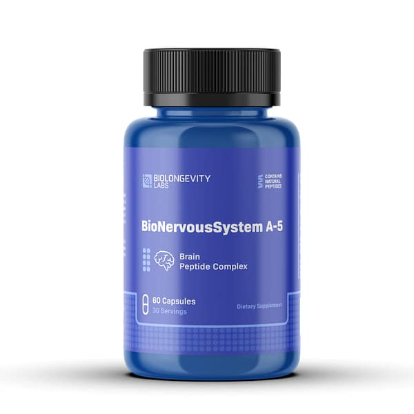 BIOLONGEVITY BIONERVOUSSYSTEM – A-5 NERVOUS SYSTEM PEPTIDE BIOREGULATOR 60 CAPSULES