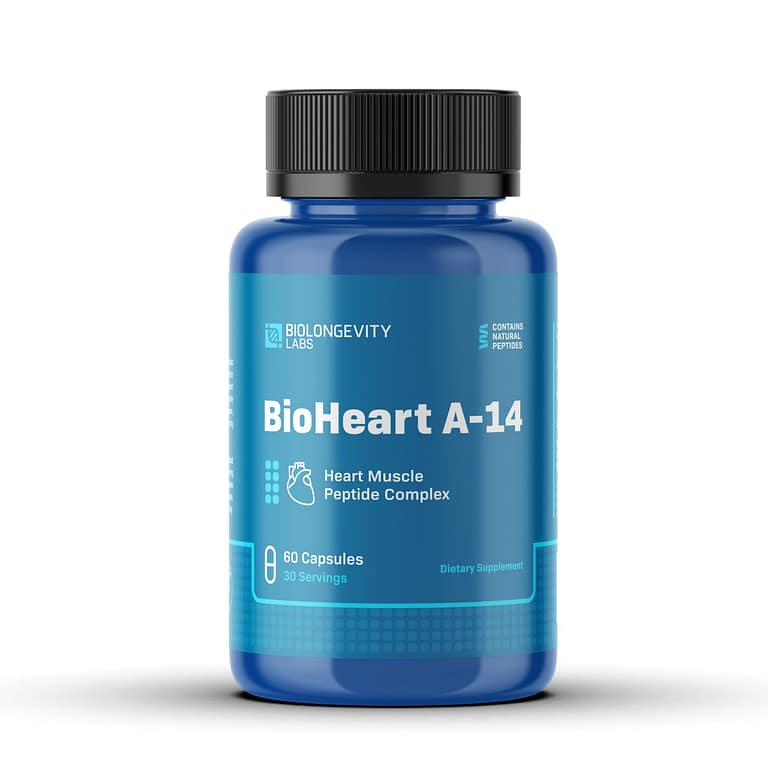 BIOLONGEVITY  BIOHEART – A-14 HEART PEPTIDE BIOREGULATOR (CHELOHART) 20 CAPSULES