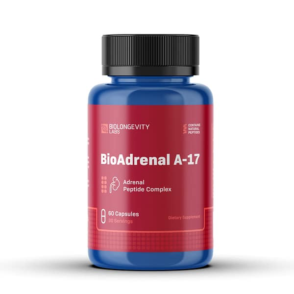 BIOLONGEVITY  BIOADRENAL – A-17 ADRENAL PEPTIDE BIOREGULATOR (GLANDOKORT) 60 CAPSULES