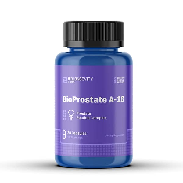BIOLONGEVITY BIOPROSTATE – A-16 PROSTATE PEPTIDE BIOREGULATOR (LIBIDON) 20 CAPSULES