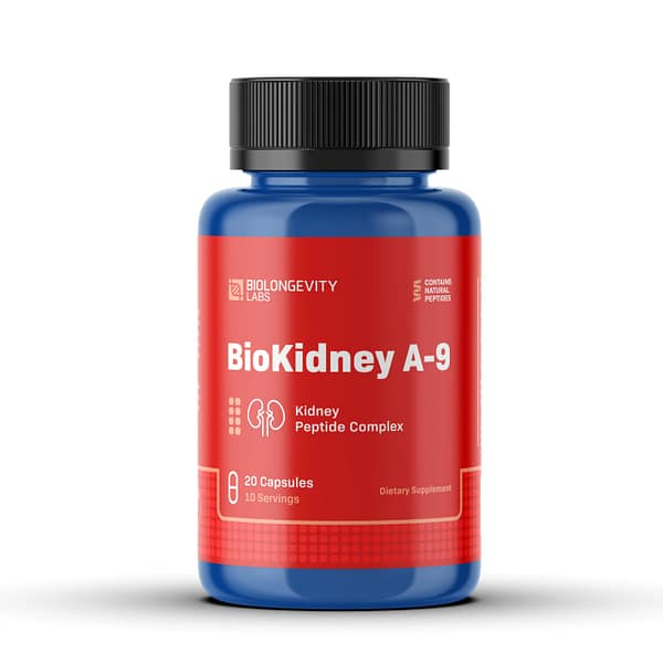 BIOLONGEVITY   BIOKIDNEY – A-9 KIDNEY PEPTIDE BIOREGULATOR (PIELOTAX) 20 CAPSULES