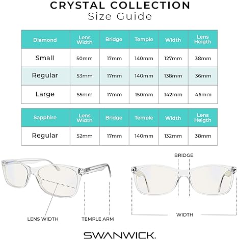 SWANWICK CLASSIC DAY SWANNIES BLUE LIGHT BLOCKING GLASSES FOR EYE PROTECTION AND COMFORT