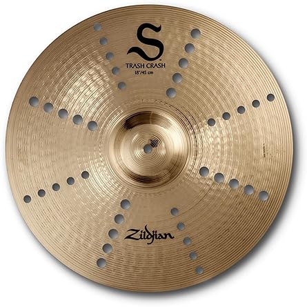 ZILDJIAN 18-INCH S SERIES TRASH CRASH CYMBAL PROFESSIONAL DRUM CYMBAL FOR POWERFUL SOUND