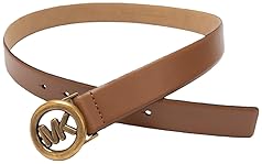 MICHAEL KORS WOMENS 1.25 ADJUSTABLE LEATHER BELT - STYLISH NON-REVERSIBLE ACCESSORY