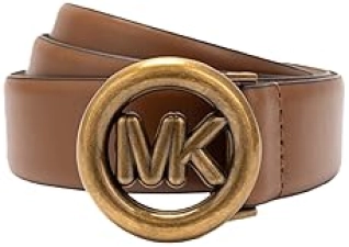 MICHAEL KORS WOMENS 1.25 ADJUSTABLE LEATHER BELT - STYLISH NON-REVERSIBLE ACCESSORY