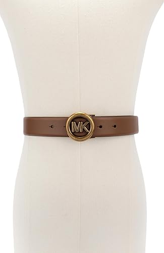 MICHAEL KORS WOMENS 1.25 ADJUSTABLE LEATHER BELT - STYLISH NON-REVERSIBLE ACCESSORY