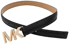 MICHAEL KORS WOMENS LEATHER LOGO BELT 1.1 INCH ADJUSTABLE STYLISH EVERYDAY ACCESSORY
