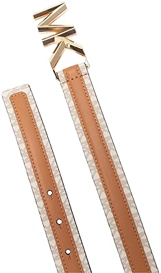 MICHAEL KORS WOMENS 1.1 LOGO LEATHER BELT - ADJUSTABLE STYLISH EVERYDAY ACCESSORY