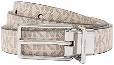 MICHAEL KORS WOMENS .78 INCH REVERSIBLE LOGO BELT ADJUSTABLE STYLISH EVERYDAY ACCESSORY