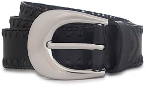 MICHAEL KORS WOMENS 1.2 INCH RAFFIA LEATHER BELT ADJUSTABLE STYLISH EVERYDAY ACCESSORY