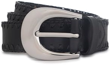 MICHAEL KORS WOMENS 1.2 INCH RAFFIA LEATHER BELT ADJUSTABLE STYLISH EVERYDAY ACCESSORY