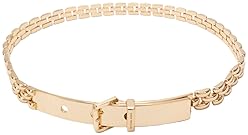 MICHAEL KORS WOMENS 0.7 INCH ADJUSTABLE CHAIN BELT STYLISH EVERYDAY FASHION ACCESSORY
