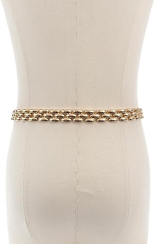 MICHAEL KORS WOMENS 0.7 INCH ADJUSTABLE CHAIN BELT STYLISH EVERYDAY FASHION ACCESSORY