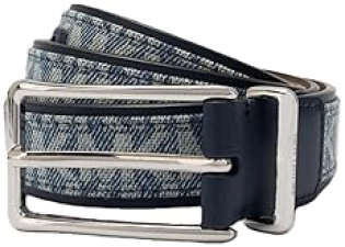 MICHAEL KORS WOMENS 1.2 INCH DENIM LEATHER BELT ADJUSTABLE STYLISH EVERYDAY ACCESSORY