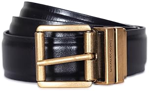 MICHAEL KORS WOMENS 1.5 INCH REVERSIBLE BELT WITH FLATTENED EDGE STYLISH FASHION ACCESSORY