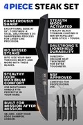 DALSTRONG SHADOW BLACK SERIES 4-PIECE STEAK KNIFE SET