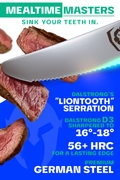 DALSTRONG GLADIATOR SERIES 4-PIECE SERRATED STEAK KNIFE SET