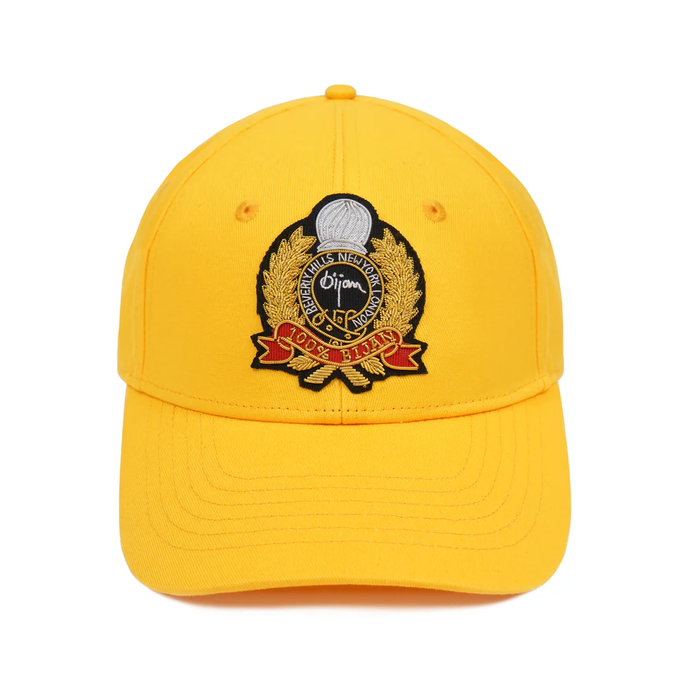 BIJAN YELLOW WITH GOLD CREST CAP