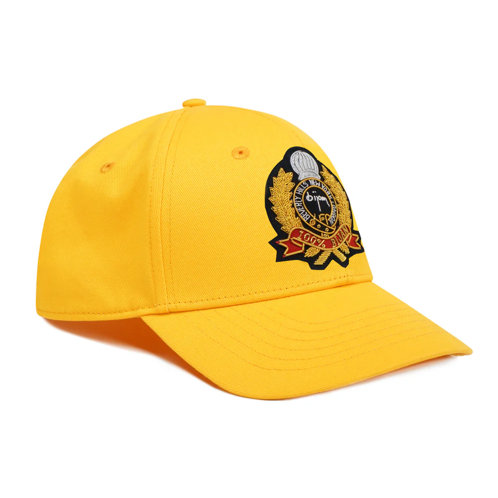 BIJAN YELLOW WITH GOLD CREST CAP