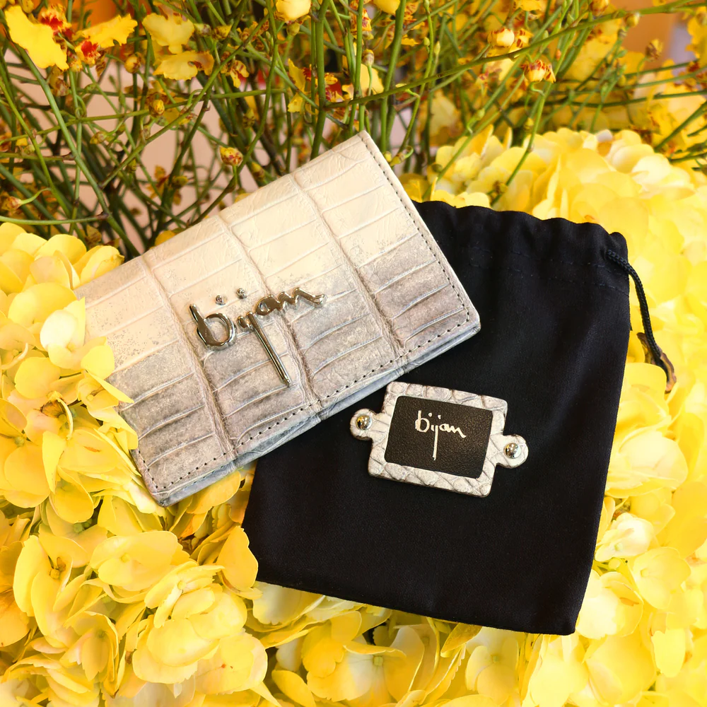 BIJAN LIMITED EDITION HIMALAYAN ALLIGATOR CARD HOLDER
