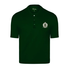 BIJAN GREEN ROUND NECK SHORT SLEEVE T-SHIRT WITH 3 BUTTONS