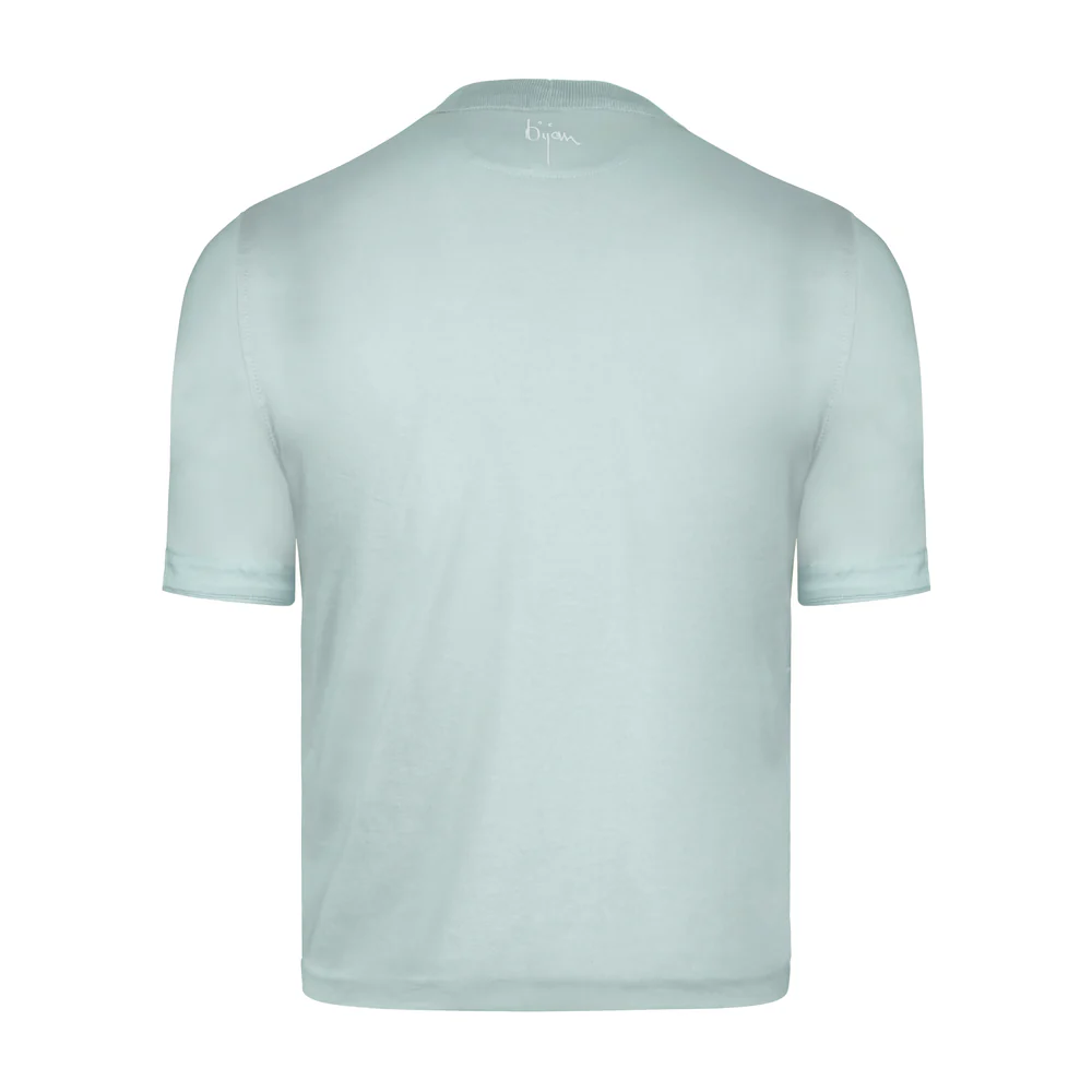 BIJAN BLUE  SEAFOAM WITH SEAFOAM CREST SHORT SLEEVE T-SHIRT