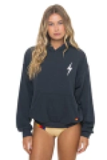 AVIATOR NATION BOLT STITCH RELAXED PULLOVER HOODIE - CHARCOAL