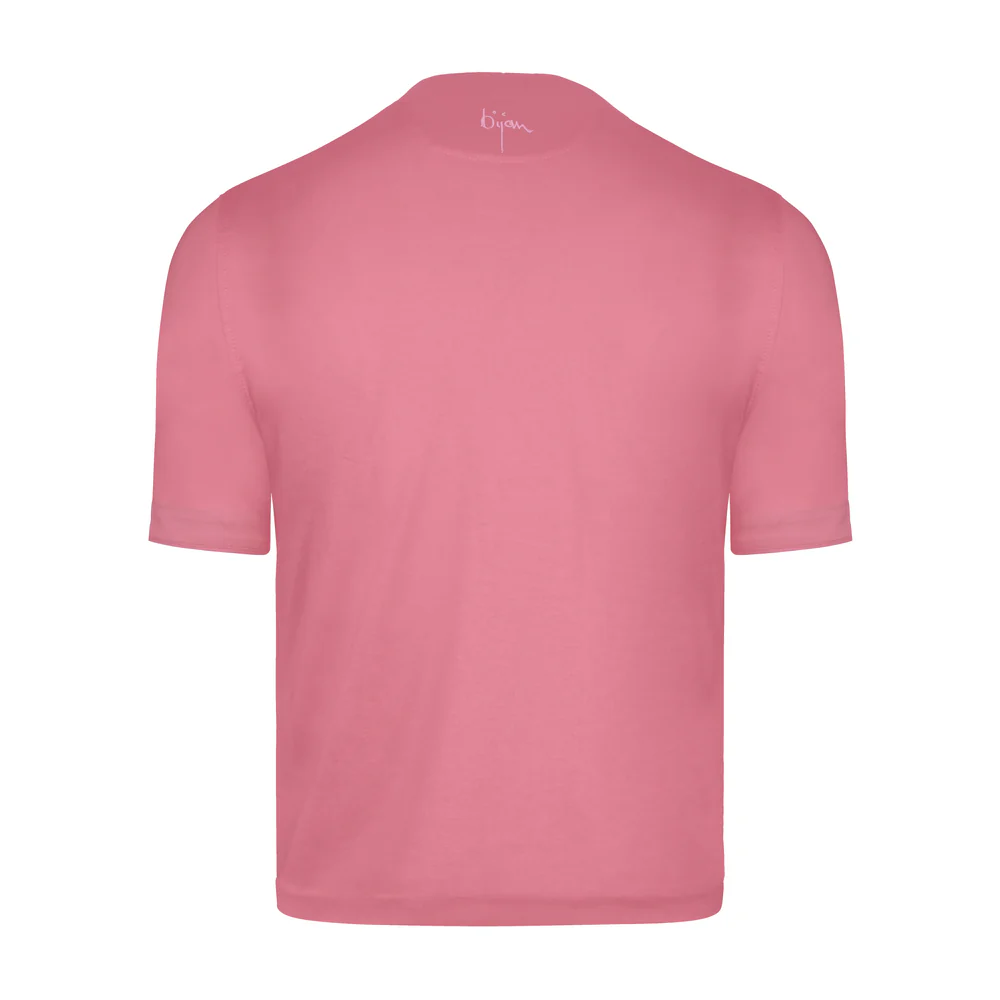 BIJAN PINK WITH PINK CREST SHORT SLEEVE T-SHIRT