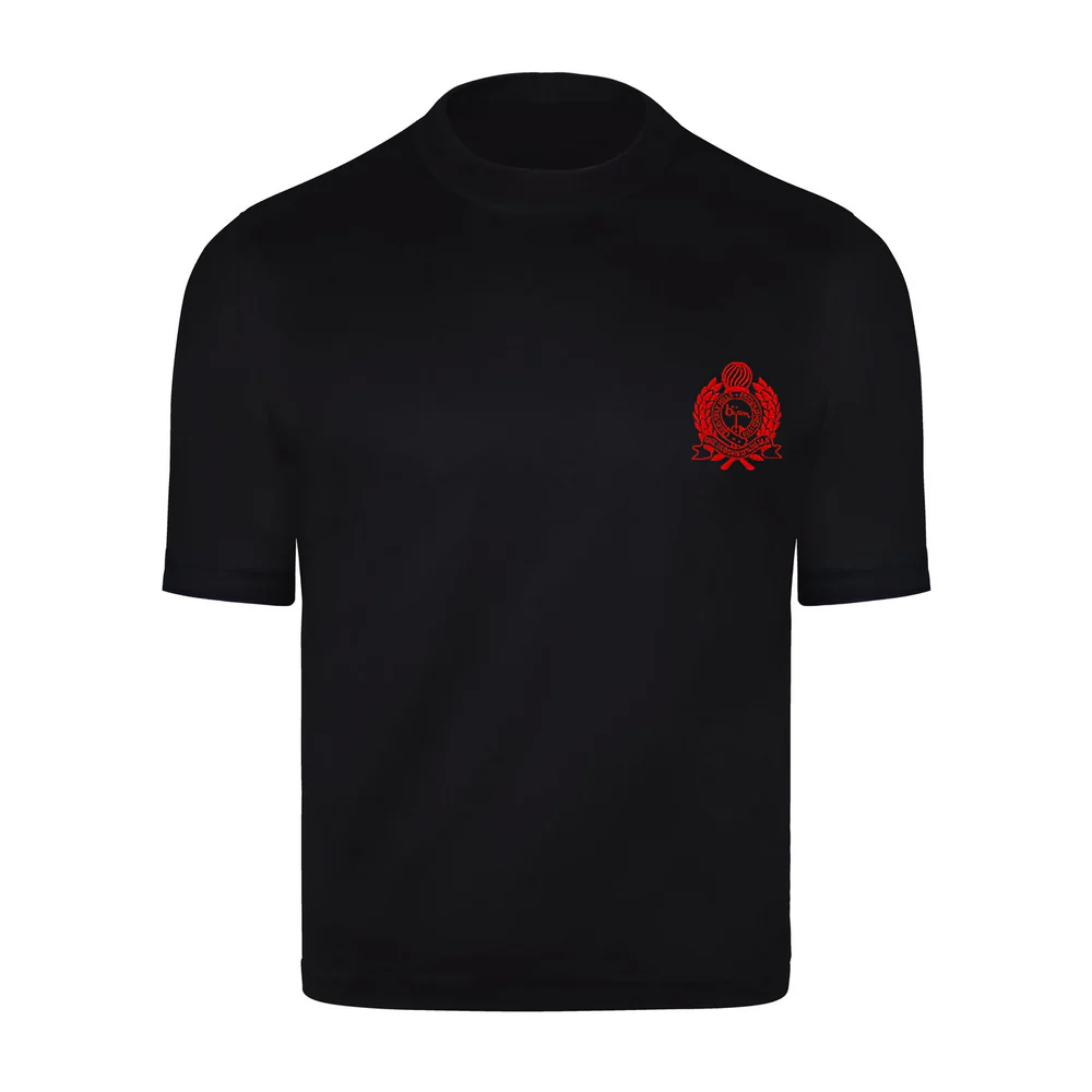 BIJAN RED  BLACK WITH RED CREST SHORT SLEEVE T-SHIRT