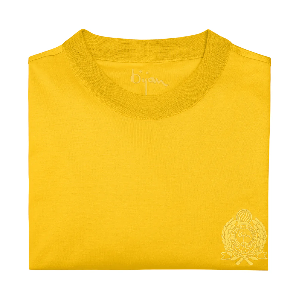 BIJAN YELLOW  BIJAN YELLOW WITH YELLOW CREST SHORT SLEEVE T-SHIRT