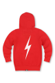 AVIATOR NATION  KIDS BOLT PRINT ZIP HOODIE - RED