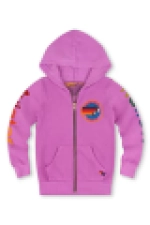 AVIATOR NATION  KID'S AVIATOR NATION ZIP HOODIE - NEON PURPLE