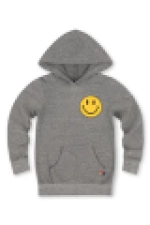 AVIATOR NATION KID'S SMILEY 2 PULLOVER HOODIE - HEATHER GREY