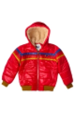 AVIATOR NATION KIDS 5 STRIPE TREKKER JACKET - GLOSSY CHERRY
